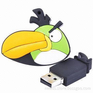 Bird-shaped USB Flash Drive, Super Transfer Rate for Read and Write, Data Pre-loading is Available